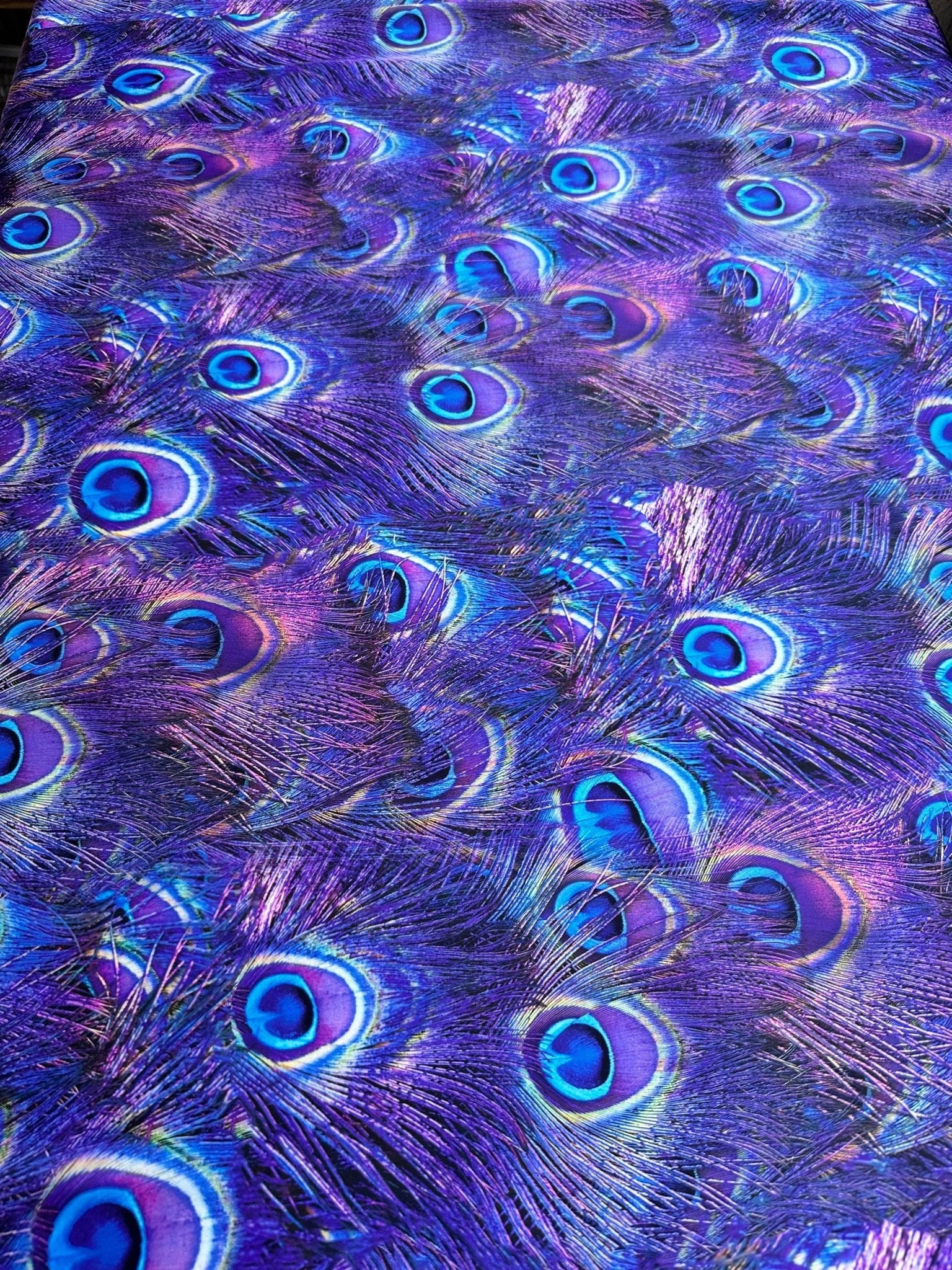 Peacock Feather Pattern Fabric, Purple Fabric By The Yard - Whotex Online Fabric Store