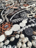 Pearl Pattern Black Jewerly Fabric - Whotex Online Fabric Store