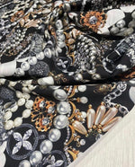 Pearl Pattern Black Jewerly Fabric - Whotex Online Fabric Store