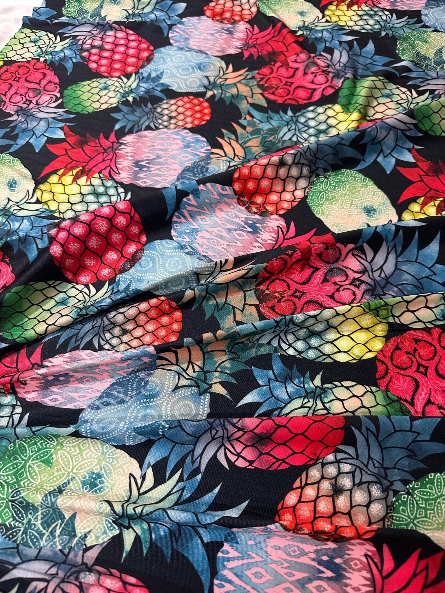 Pineapple Pattern Fabric, spandex 4 - way stretch 58/60” Sold - Whotex