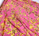 Pink And Gold Baroque Print fabric - Whotex Online Fabric Store