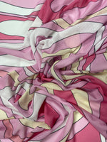 Pink and Yellow Psychedelic Swirl Fabric – Fabric by Metre, Multiple Options for Sewing & Dressmaking - Whotex Fabrics London