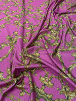 Pink Baroque Lurex Fabric by the Metre - Whotex Fabrics London
