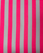Pink & Grey Stripe Linen Fabric by the Metre - Whotex Fabrics London