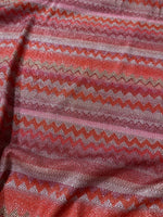 Pink Red Zigzag Pattern Knit Fabric, Lurex Fabric, 4 - Way Stretch - Whotex Online Fabric Store
