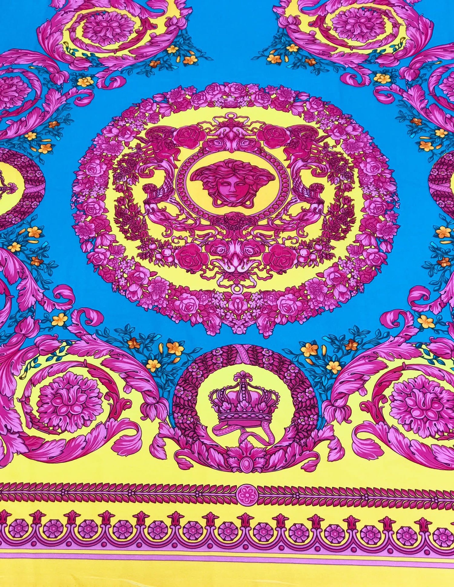 Pink Silky Fabric ,Baroque Pattern Fabric , Crown Baroque pattern, by the yard - Whotex Online Fabric Store