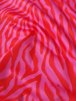 Pink Tiger Pattern Fabric,, Red pink striped Fabric - Whotex Online Fabric Store