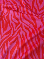 Pink Tiger Pattern Fabric,, Red pink striped Fabric - Whotex Online Fabric Store