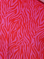 Pink Tiger Pattern Fabric,, Red pink striped Fabric - Whotex Online Fabric Store