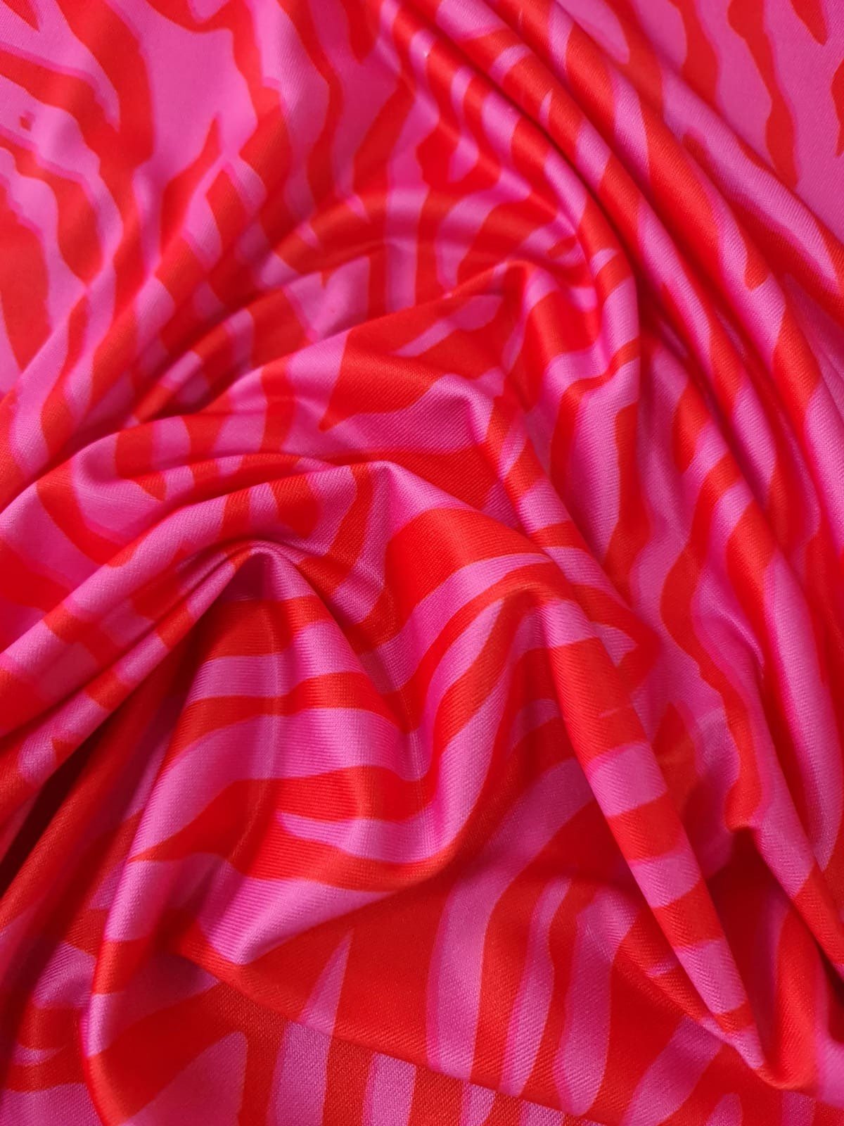 Pink Tiger Pattern Fabric,, Red pink striped Fabric - Whotex Online Fabric Store