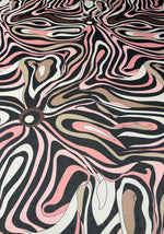 Pink Wave Chiffon Fabric by the Metre - Whotex Fabrics London