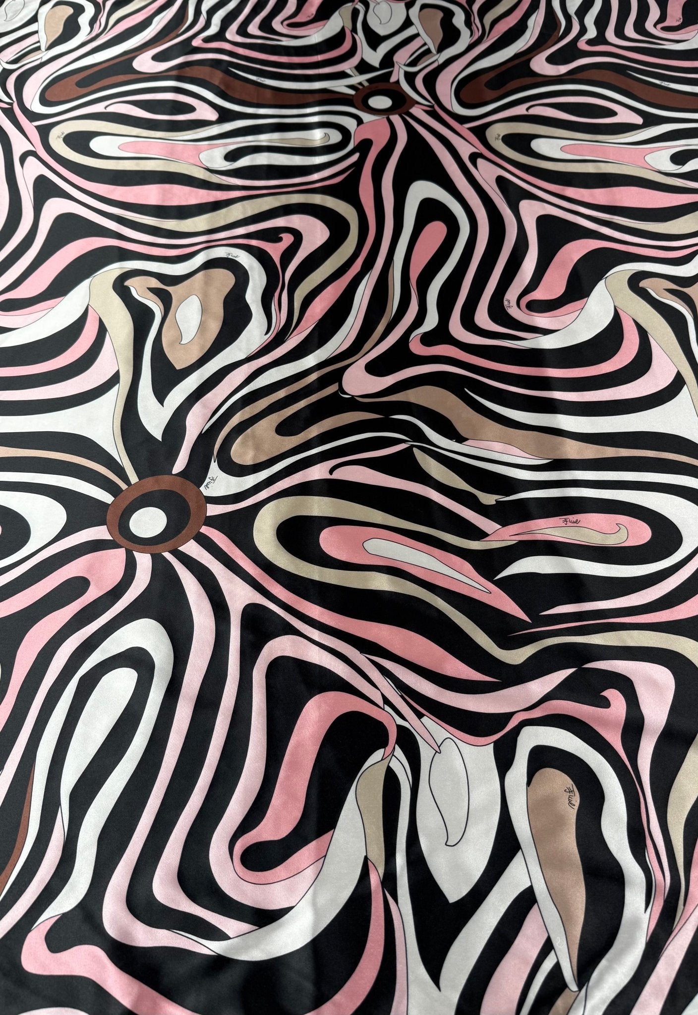 Pink Wave Lycra Satin Fabric by the Metre - Whotex Fabrics London