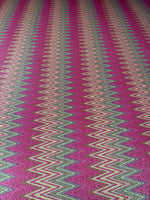Pink Zigzag Knit Fabric - Lurex 4 - Way Stretch Fabric - Whotex Fabrics London