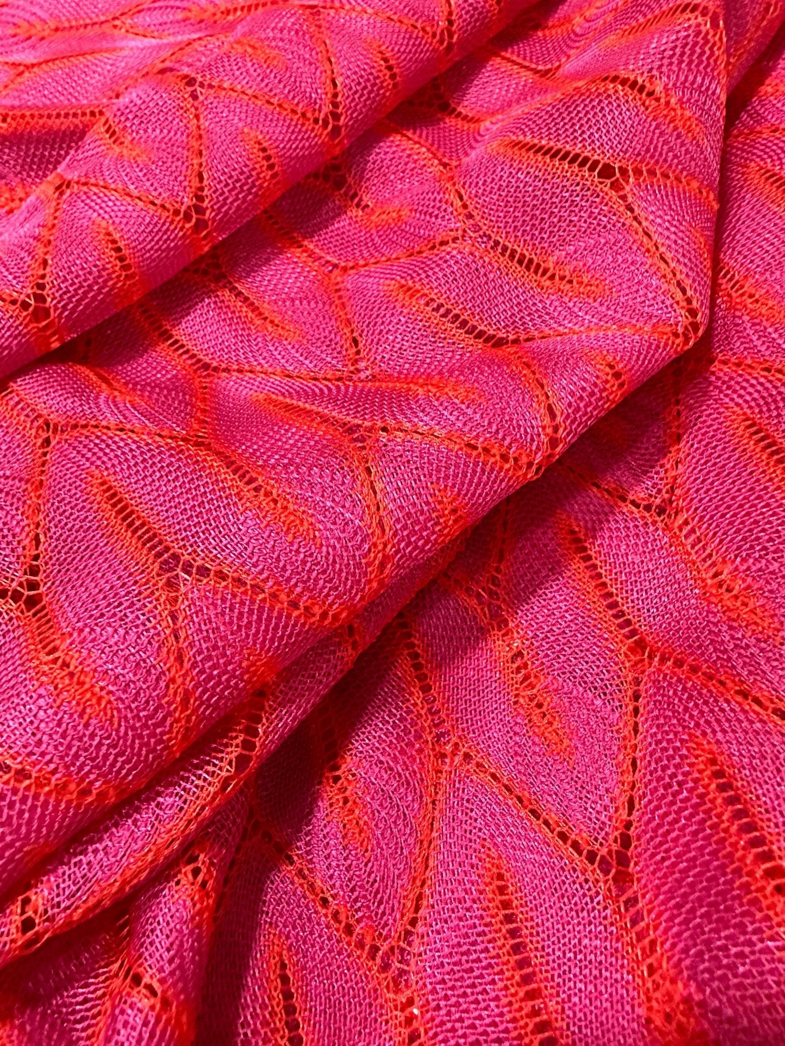 Pink Zigzag Knit Jersey fabric, luxury fabric, italian Fabric, dress, swimwear, pareo, shirt, craft, blouse, Pink White color Chevron Fabric - Whotex