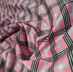 Plaid Pattern Fabric,4 - way stretch 58/60” Sold Fabric By The Yard/ black, white, green, orange - Whotex Online Fabric Store