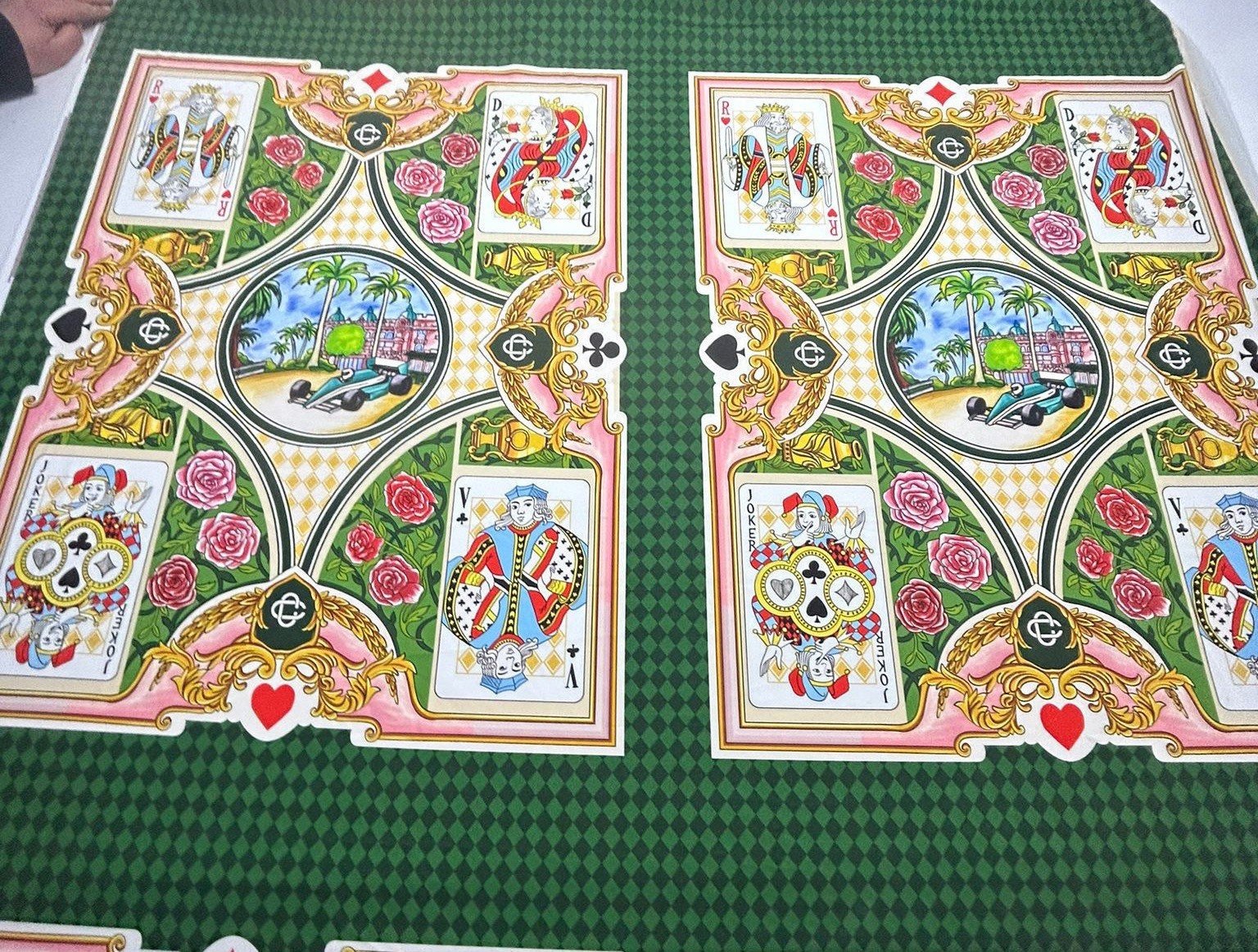 Playing Cards Pattern Fabric , Silky Crepe Fabric , 1 Panel Fabric 150*100cm // 1.64 * 1.09 yard - Whotex Online Fabric Store
