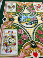 Playing Cards Pattern Fabric , Silky Crepe Fabric , 1 Panel Fabric 150*100cm // 1.64 * 1.09 yard - Whotex Online Fabric Store