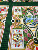 Playing Cards Pattern Fabric , Silky Crepe Fabric , 1 Panel Fabric 150*100cm // 1.64 * 1.09 yard - Whotex Online Fabric Store