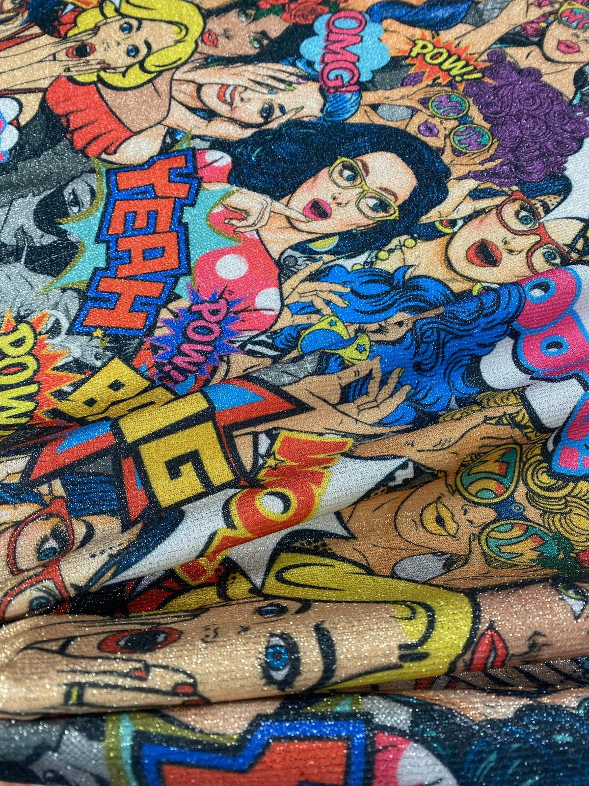 Pop Art Fabric Print Sold by Metre - Whotex Fabrics London