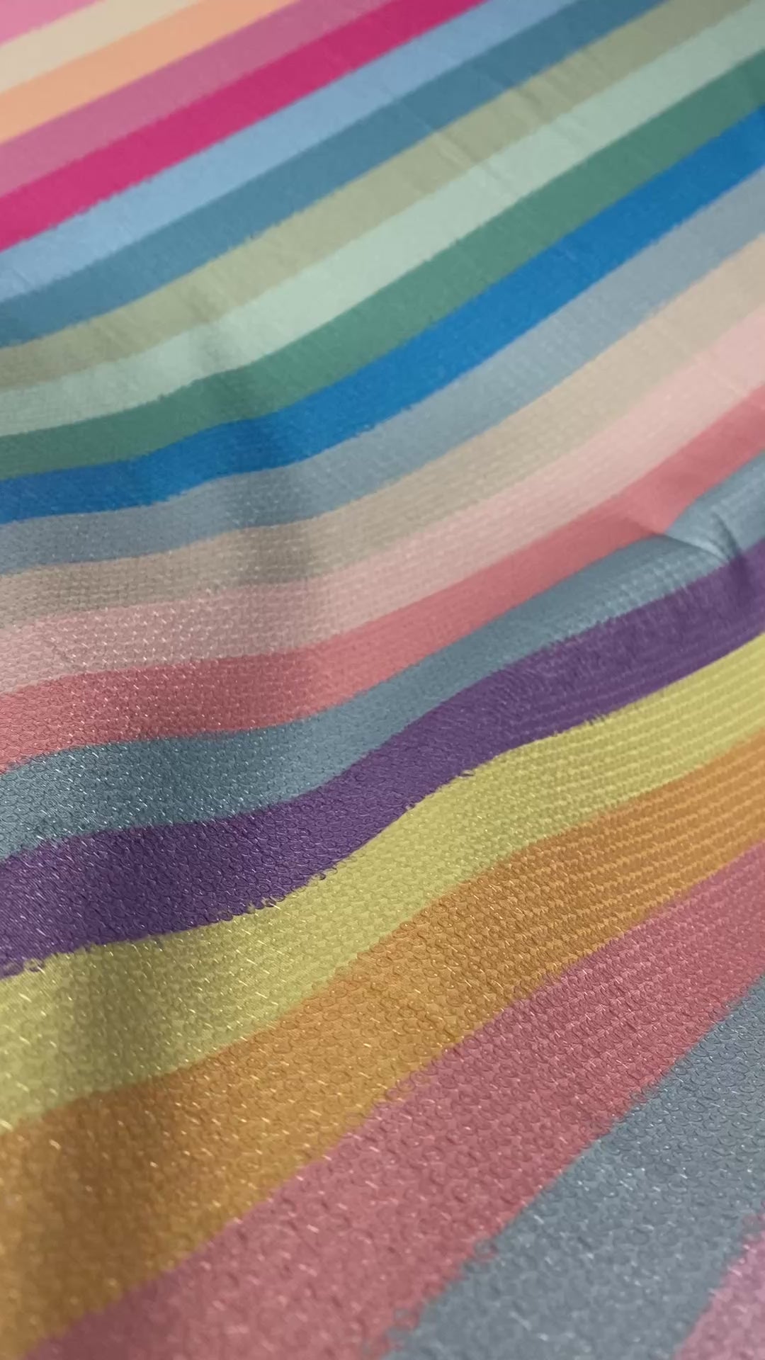 Multicolor Rainbow Striped Fabric