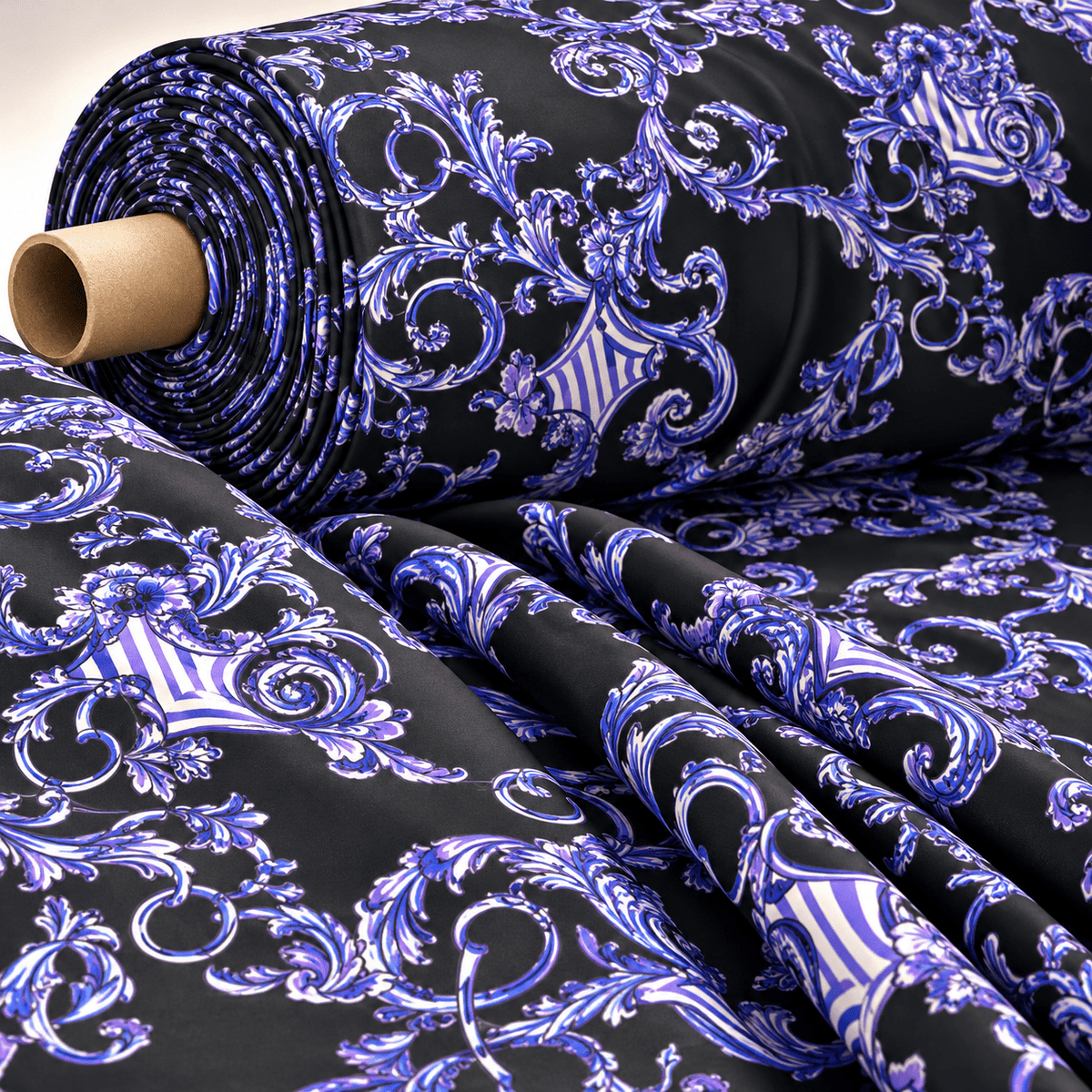 Purple Baroque Fabric by Metre - Whotex Fabrics London