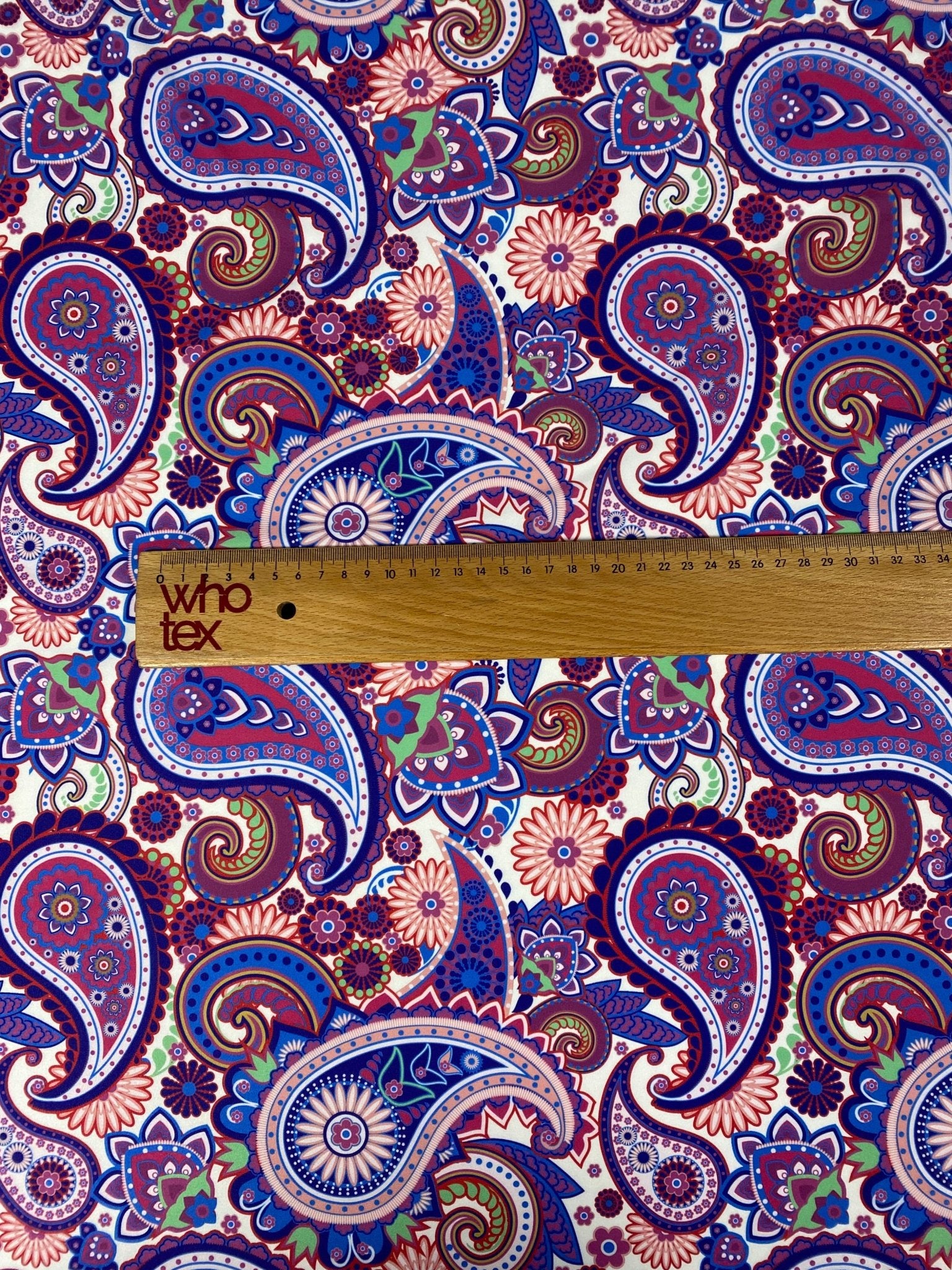 Purple Paisley Upholstery Fabric - Home Decor Digital Print for Pillows and Curtains - Whotex Online Fabric Store