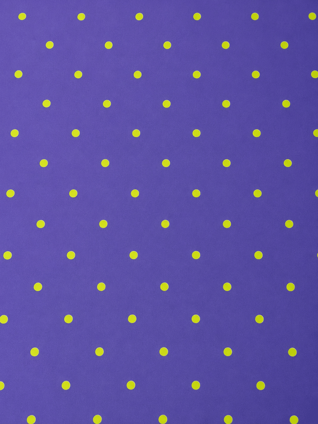 Purple with Lime Green Polka Dots Satin Fabric by the Metre - Whotex Fabrics London
