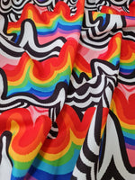 Rainbow Abstract Print Fabric, - Whotex Online Fabric Store