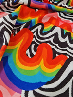 Rainbow Abstract Print Fabric, - Whotex Online Fabric Store