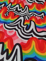 Rainbow Abstract Print Fabric, - Whotex Online Fabric Store