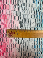 Rainbow Chevron Power Mesh Fabric by the Metre - Whotex Fabrics London