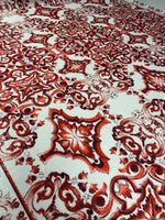 Red Baroque Pattern Sequin Fabric - Whotex Online Fabric Store
