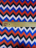 Red Blue Black Zigzag Chevron Pattern Fabric - Whotex Online Fabric Store