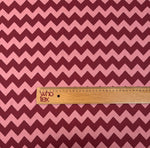 Red Chevron Fabric by the Metre - Whotex Fabrics London