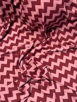 Red Chevron Fabric by the Metre - Whotex Fabrics London