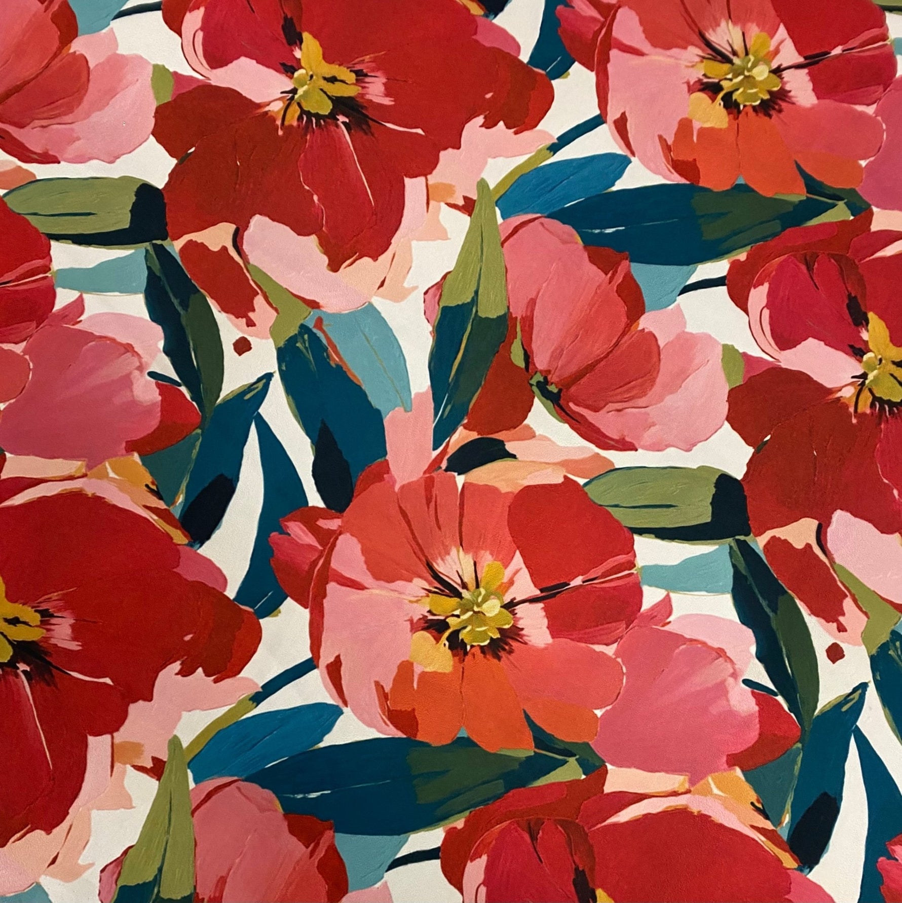 Red Floral Fabric – Available in Satin, Crepe, Spandex & Chiffon | By Metre - Whotex Online Fabric Store