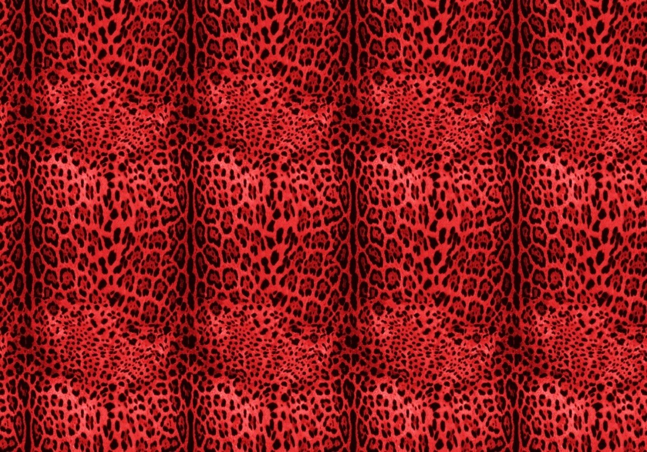 Red Leopard Sequin Fabric, 2 - Way Stretch Sequin Fabric By The Yard - Whotex Online Fabric Store
