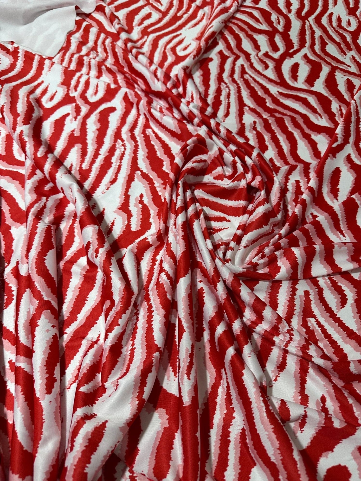 Red Tiger Pattern Fabric, Red White Striped Fabric - Whotex Online Fabric Store