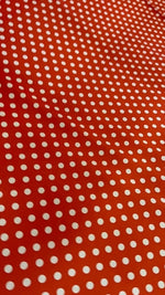 Red White Polka dot Pattern Fabric,4 - way stretch 58/60” Sold Fabric By The Yard - Whotex Online Fabric Store