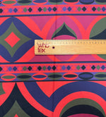 Retro Abstract Circle Print Fabric by the Metre - Whotex Fabrics London