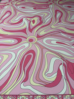 Retro Abstract Lycra Stretch Fabric by the Metre - Whotex Fabrics London