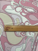 Retro Pink Abstract Floral Fabric - Whotex Online Fabric Store