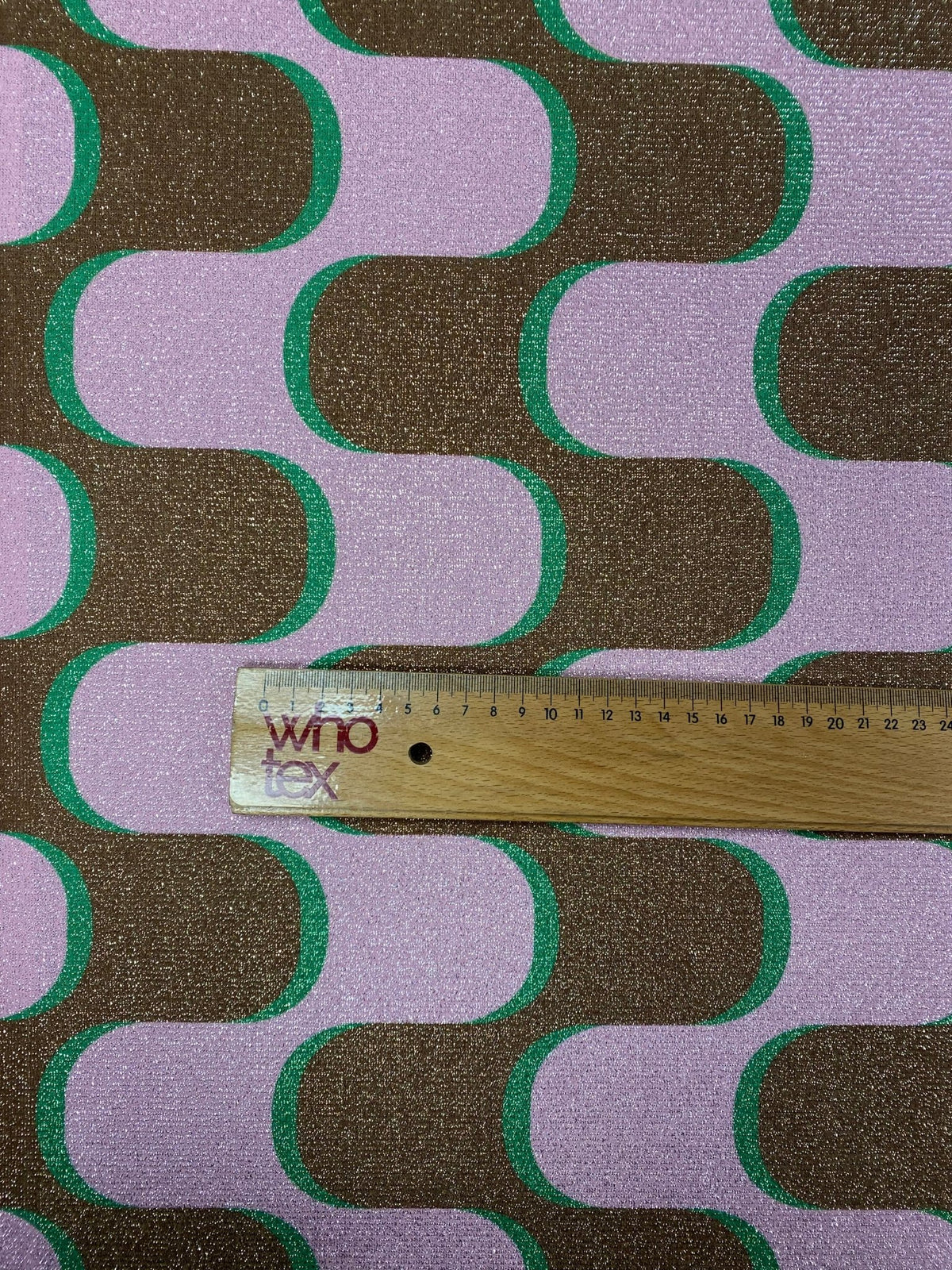 Retro Wave Lurex Fabric by the Metre - Whotex Fabrics London
