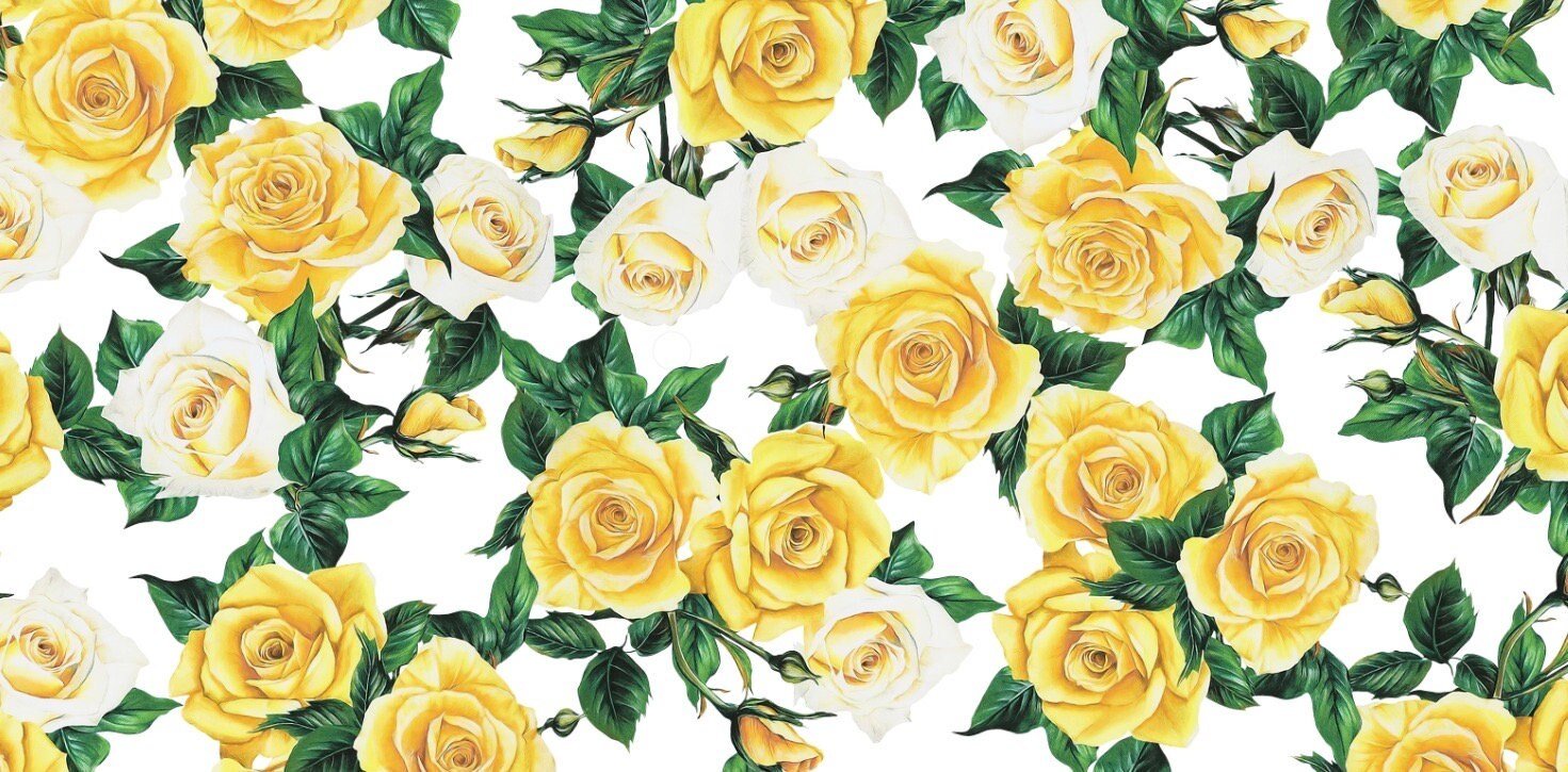 Rose Pattern Fabric, yellow Floral Fabric - Whotex Online Fabric Store