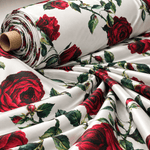 Rose Shimmer Lurex Fabric by the Metre - Whotex Fabrics London
