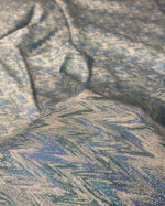 Sage & Blue Chevron Fabric by the Metre - Whotex Fabrics London