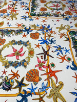 Sea Shell Pattern Fabric by Metre - Whotex Fabrics London
