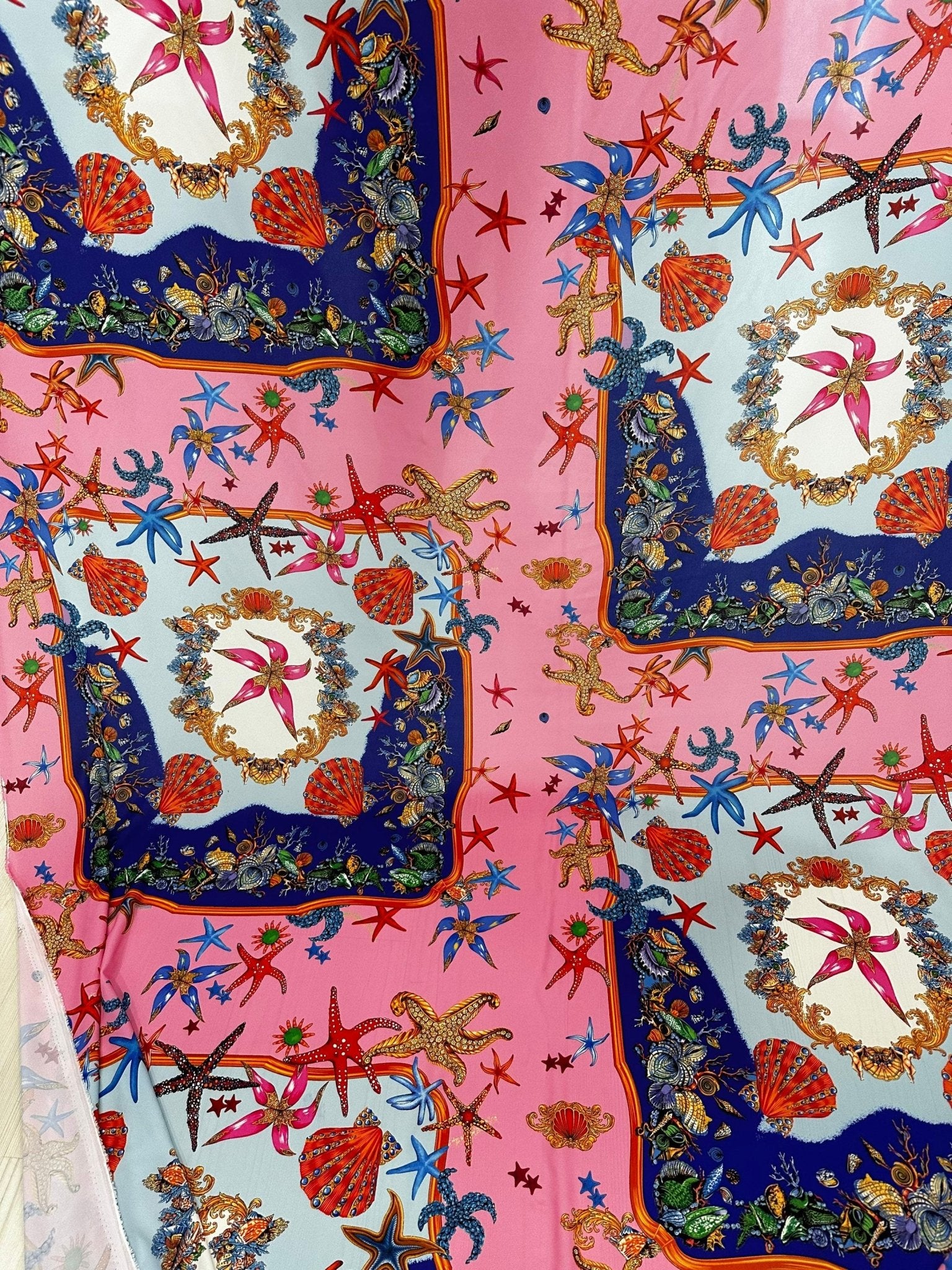 Sea Shell Pattern Fabric Fabric, - Whotex Online Fabric Store