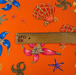 Seashell Print Spandex Fabric by the Metre - Whotex Fabrics London