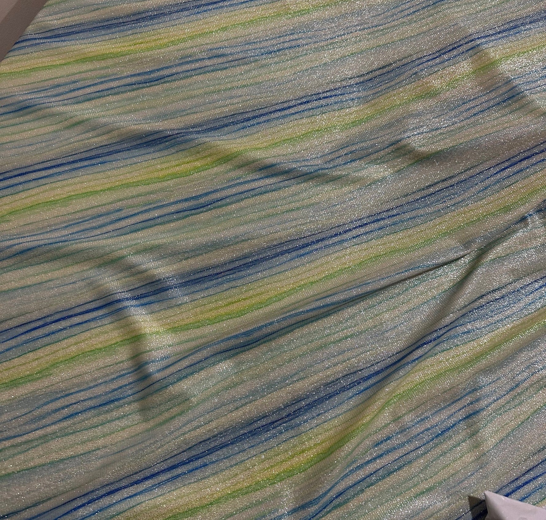 Shimmer Lurex Fabric, Striped Pattern Glitter 4 - Way Stretch - Whotex Online Fabric Store